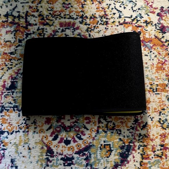 BLACK UNISEX SWEAT WAIST BELT, HIGH COMPRESSION TO SHRINK YOUR WAISTLINE. BNWOT - Picture 7 of 7